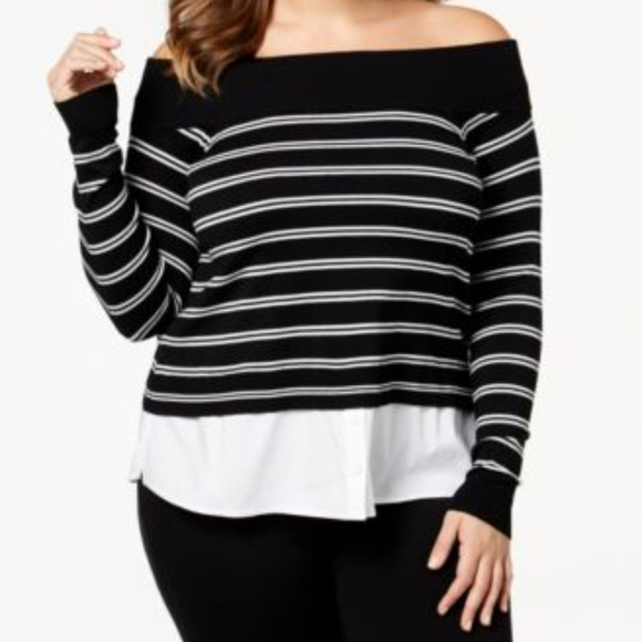INC International Concepts Tops - INC, Off The Shoulder Top 2XL